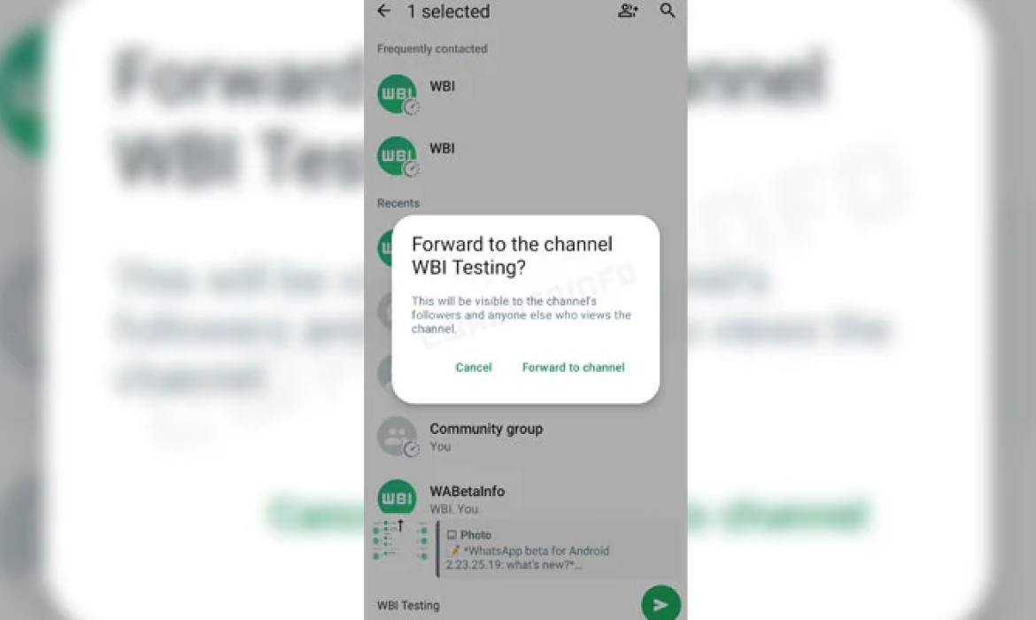 Forward messages to channels